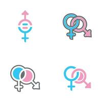 Gender equality symbol icon vector illustration