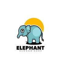 Elephant mascot funny cartoon vector