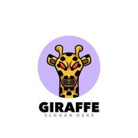 jirafa cabeza mascota logo vector