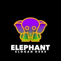 Elephant colorful gradient modern logo symbol vector