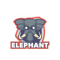 Elephant mascot emblem logo vector