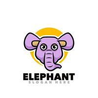 Elephant cartoon mascot vector