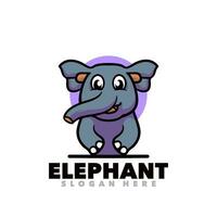 elefante mascota dibujos animados vector