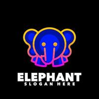 Elephan gradient modern logo vector