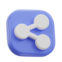 3d share icon illustration png