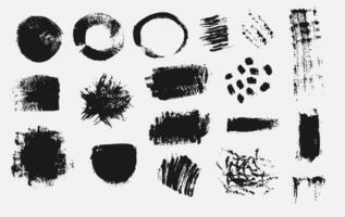 Dirty artistic vector design elements. Abstract textured circle. Brush stroke and texture