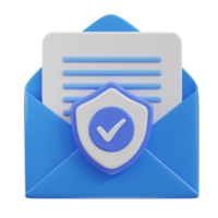 verified email on envelope 3d icon png