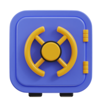 3d safe vault icon  illustration png