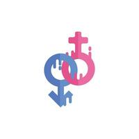 género igualdad símbolo icono vector ilustración