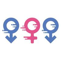 género igualdad símbolo icono vector ilustración
