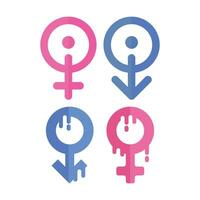 Gender equality symbol icon vector illustration