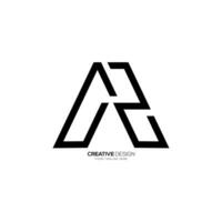 Letter a c z with triangle line art creative unique shapes alphabet monogram logo vector