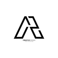 Letter a c z with triangle line art creative unique shapes alphabet monogram logo vector