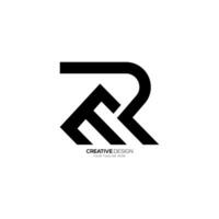 Letter Mr or Rm creative unique shapes alphabet modern typography monogram logo vector