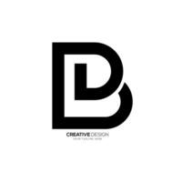 Letter Db or Bd stylish line art creative unique shape abstract modern monogram logo design vector