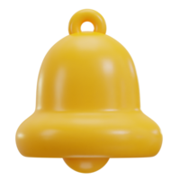 3d notification bell icon illustration png