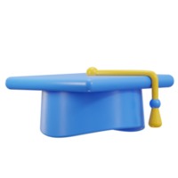 graduation hat icon 3d rendering png