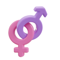 3d female symbol icon illustration png