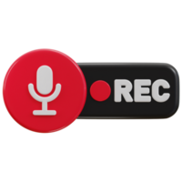 3d voix enregistrement vivre diffuser l'audio diffusion icône png