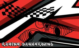 Graphic abstract stripe racing background vector