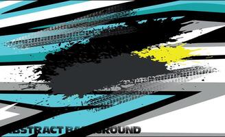 Graphic abstract stripe racing background kit designs for wrap vehicle, race car, rally, adventure and livery vector