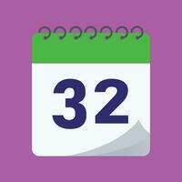 diario calendario número vector diseño
