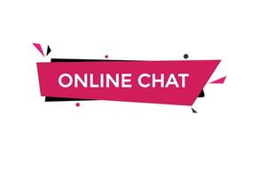 new online chat modern, website, click button, level, sign, speech, bubble  banner, vector