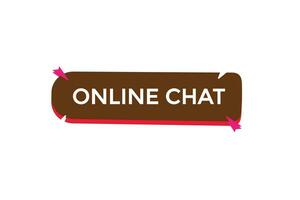 new online chat modern, website, click button, level, sign, speech, bubble  banner, vector