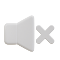 3d mute icon no sound icon png