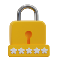 3d password secure icon png