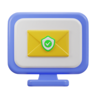 monitor display and envelope email icon png