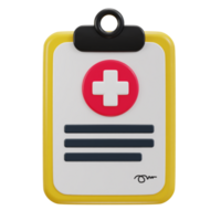 Clipboard with health agreement icon png