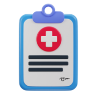 Clipboard with health agreement icon png