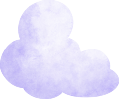 Purple watercolor cloud png