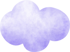 púrpura acuarela nube png