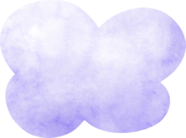 púrpura acuarela nube png