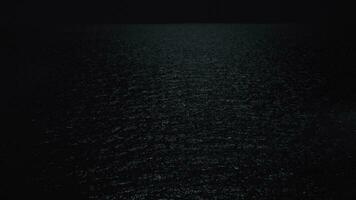 Quiet sea at dark night video