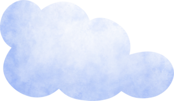 blauwe aquarel wolk png