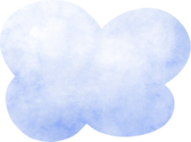 nuage aquarelle bleu png