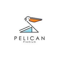 Pelican Bird Logo Template vector