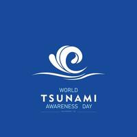 World Tsunami  Day is raise awareness every year on November 5 vector