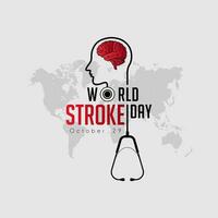 World Stroke day is observed every year on October 29, raise awareness the prevention and treatment the condition vector