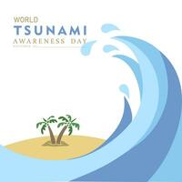 mundo tsunami día es aumento conciencia cada año en noviembre 5 5 vector