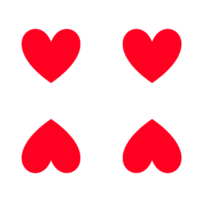 Red and White Heart Shape No Background png