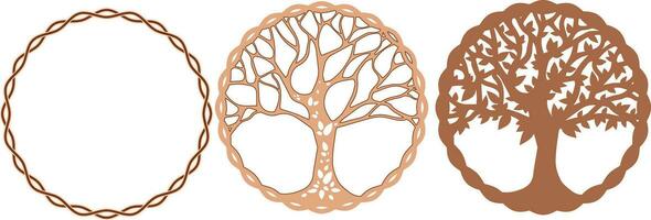 Tree of Life Multilayer Layout Files, Wall Decor vector
