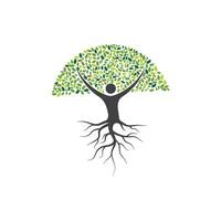 people Tree icon logo template vector