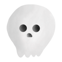 uma fantasma com uma Preto face em uma transparente fundo png