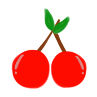 vermelho cereja fruta rabisco png