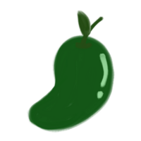 verde manga fruta rabisco png