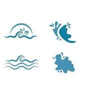 Water Splash logo icon illustration design vector